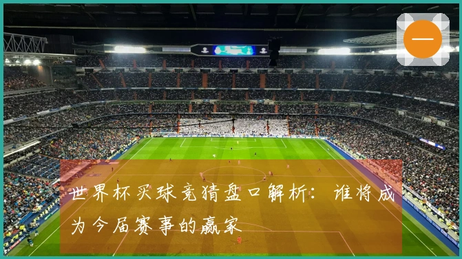 世界杯买球竞猜盘口解析：谁将成为今届赛事的赢家